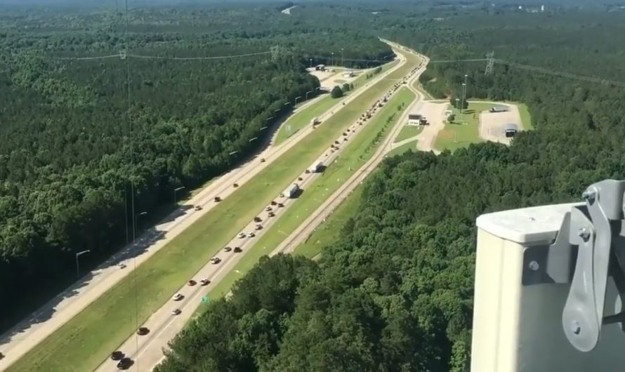 A timelapse of a real life traffic wave filmed from a cellular tower