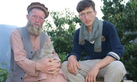 A villager and his son in eastern Afghanistan, Nuristan province.
