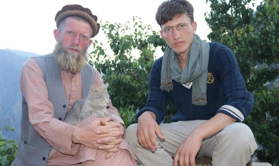 A villager and his son in eastern Afghanistan, Nuristan province.