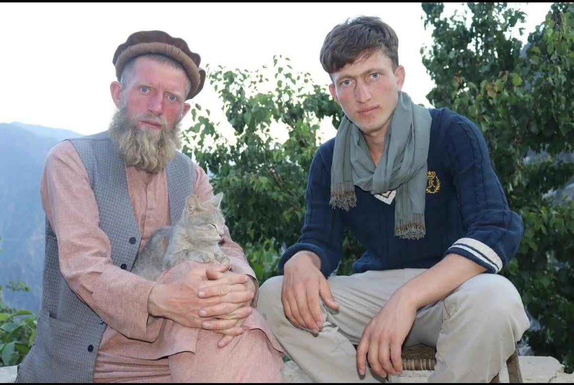 A villager and his son in eastern Afghanistan, Nuristan province.
