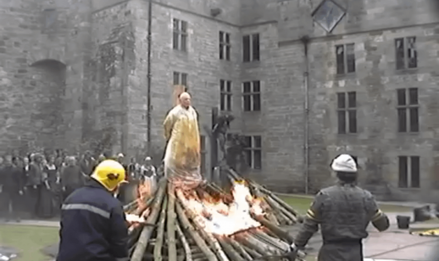 Actor Performs Stunning Fire Scene