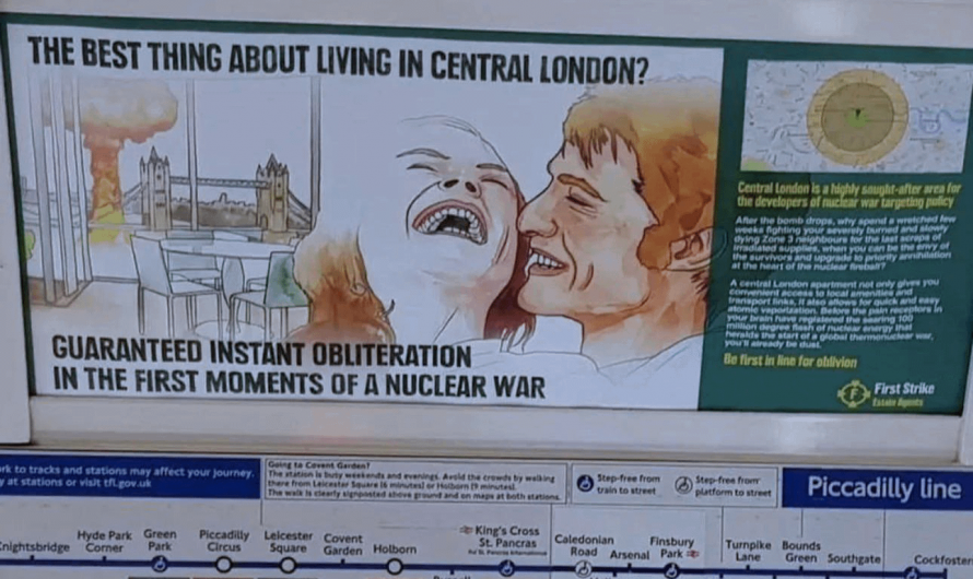 Advert on the London Underground