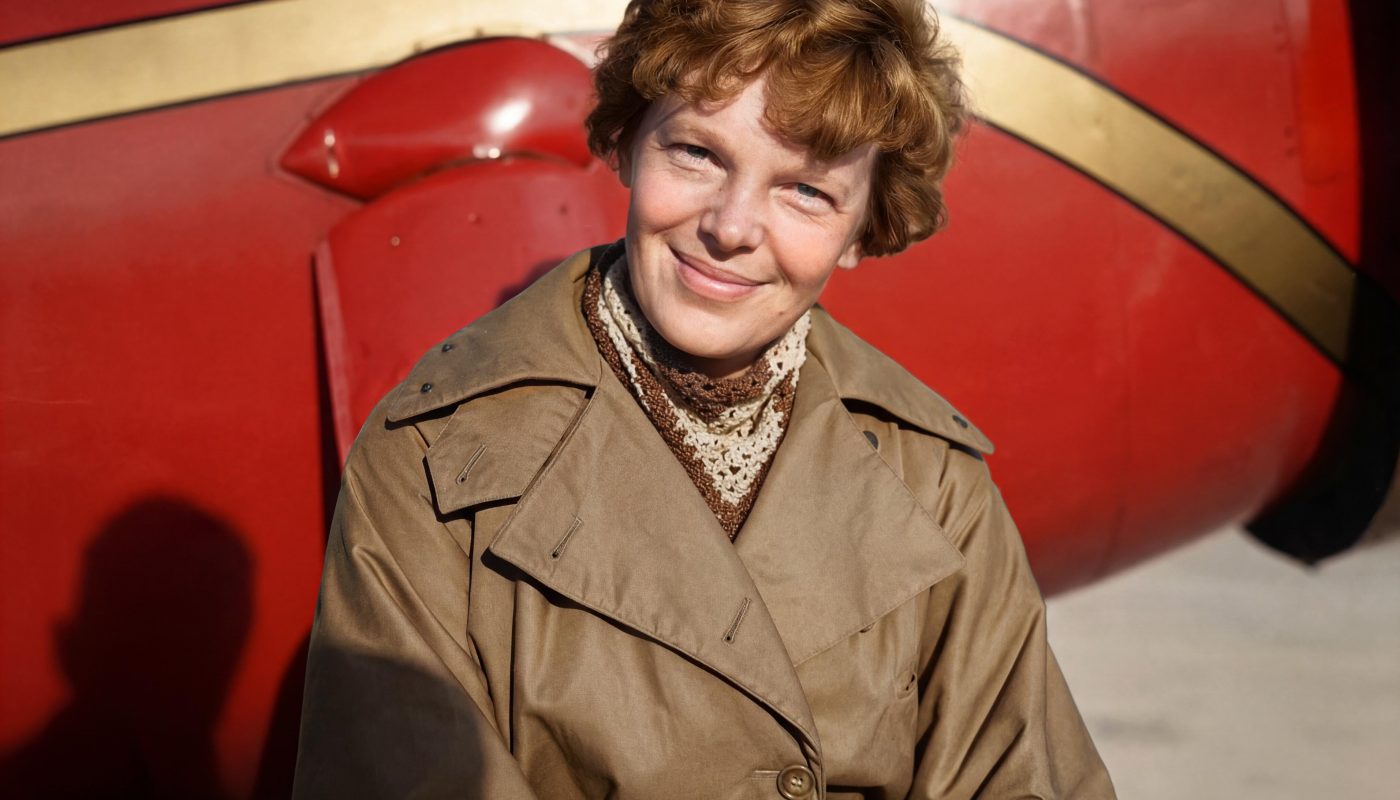 Amelia Earhart, 1934 prepares for a solo flight from Hawaii to the United States.