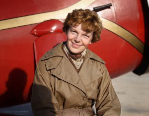 Amelia Earhart, 1934 prepares for a solo flight from Hawaii to the United States.