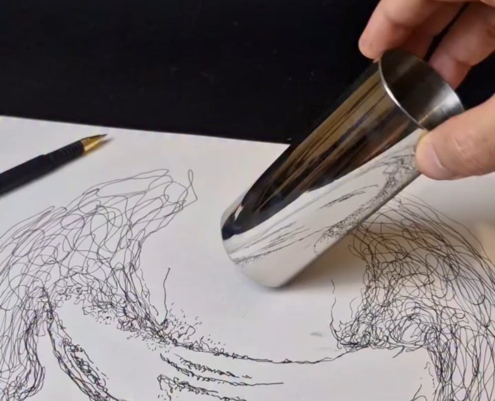 An anamorphic art