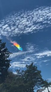 An extremely rare cloud phenomenon known as Fire Rainbows.