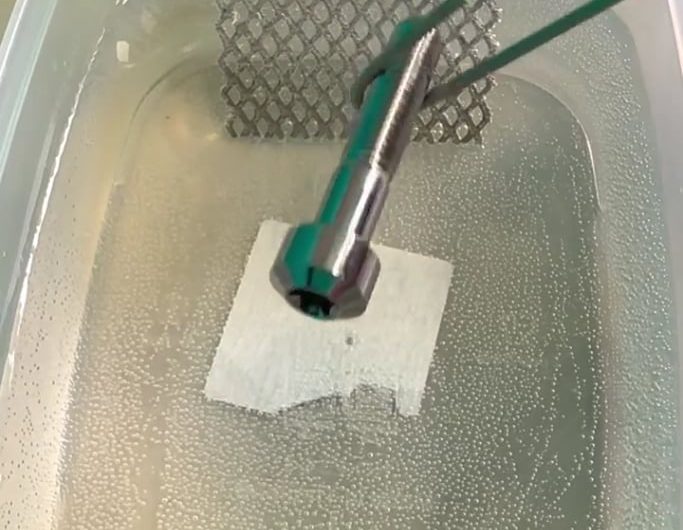 Anodizing titanium bolt