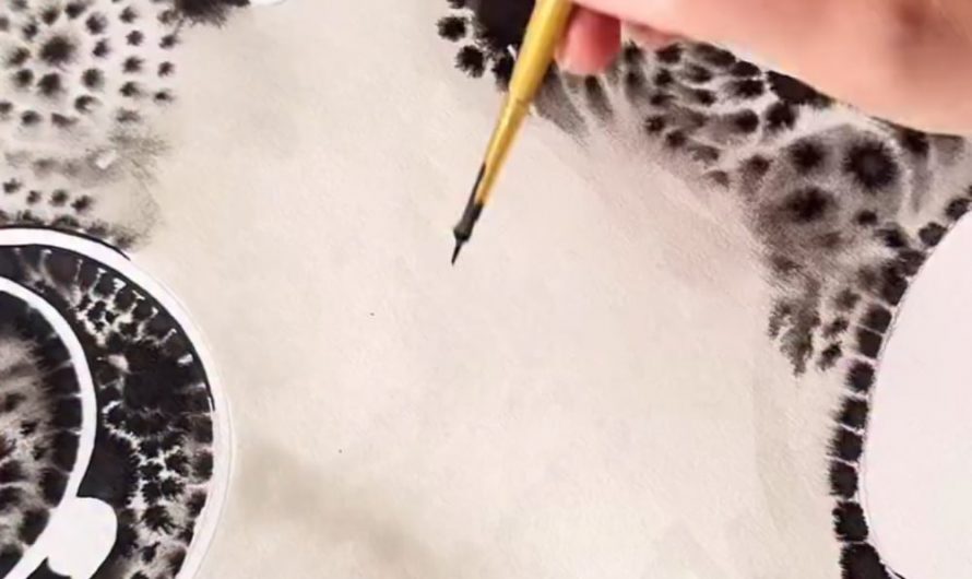 Beautiful wet on wet painting on paper