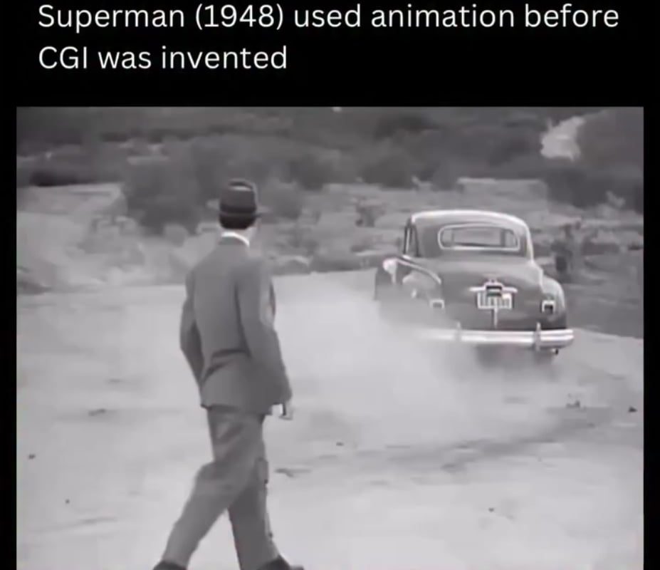 Before CGI, Superman (1948), used animation to show superman flying