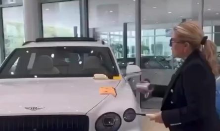 Bentley staff spray paint and flame one of their cars to show how their paint protection product works. 😱