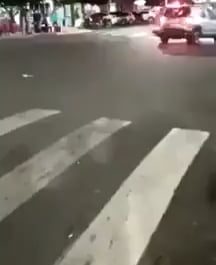 Brazilian police officer knocking down a bike thief