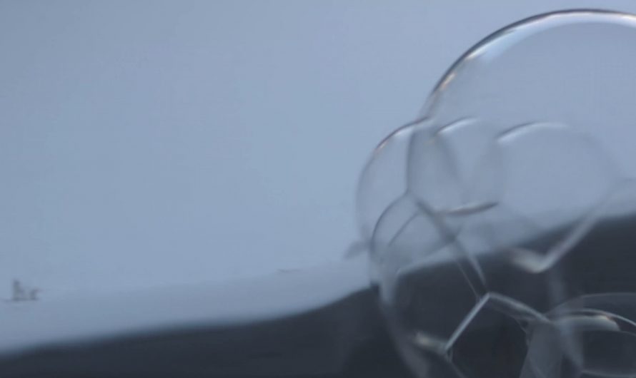 Bubbles freezing before they hit the gorund in -30°C (-22°F) this morning