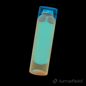 CT scans of a shaving cream can with a bag-on-valve aerosol system