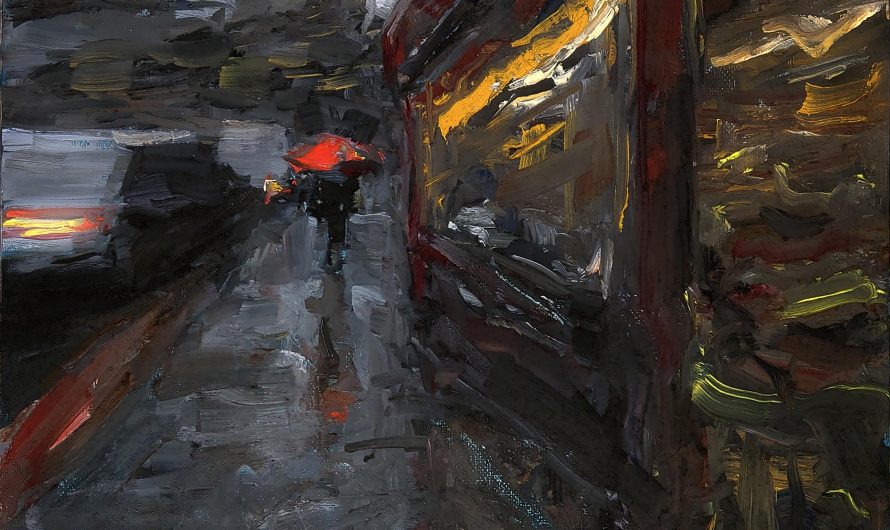 “Cafe” – my oil painting