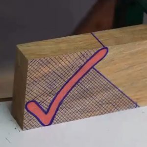 Carving the Outline of a Check Mark Out of Wood