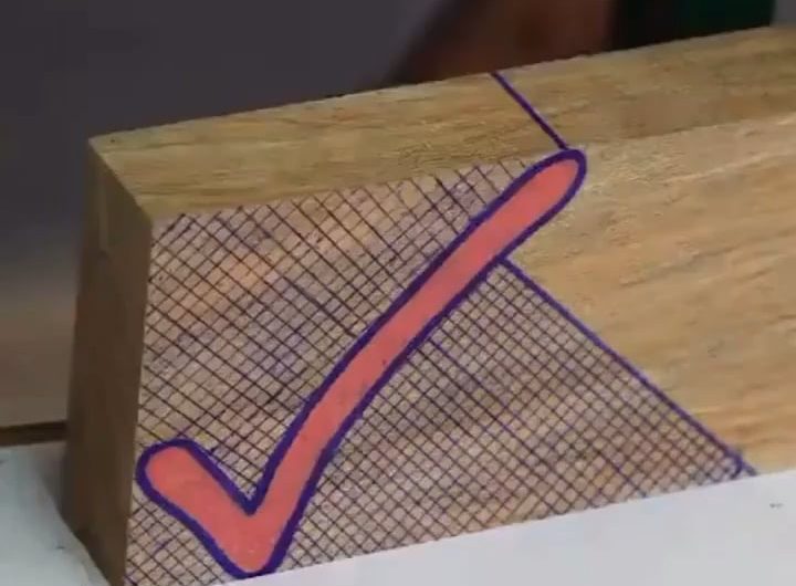 Carving the Outline of a Check Mark Out of Wood