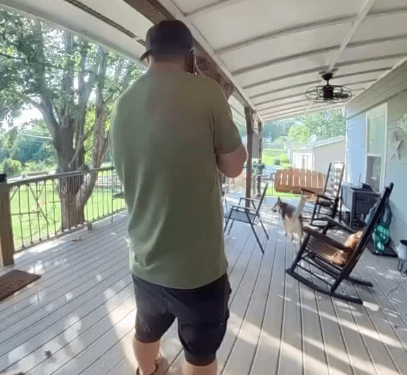 Chillest dude ever gets attacked by the most aggressive squirrel in the world