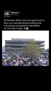 Chris Nolan blew up a real building in Dark Knight