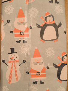 Christmas wrapping paper lines up perfectly