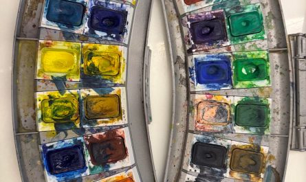 Cleaned my watercolours after toddler went at it with blue paint.