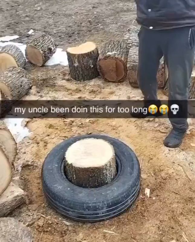 Cleanest wood chopping video I've seen