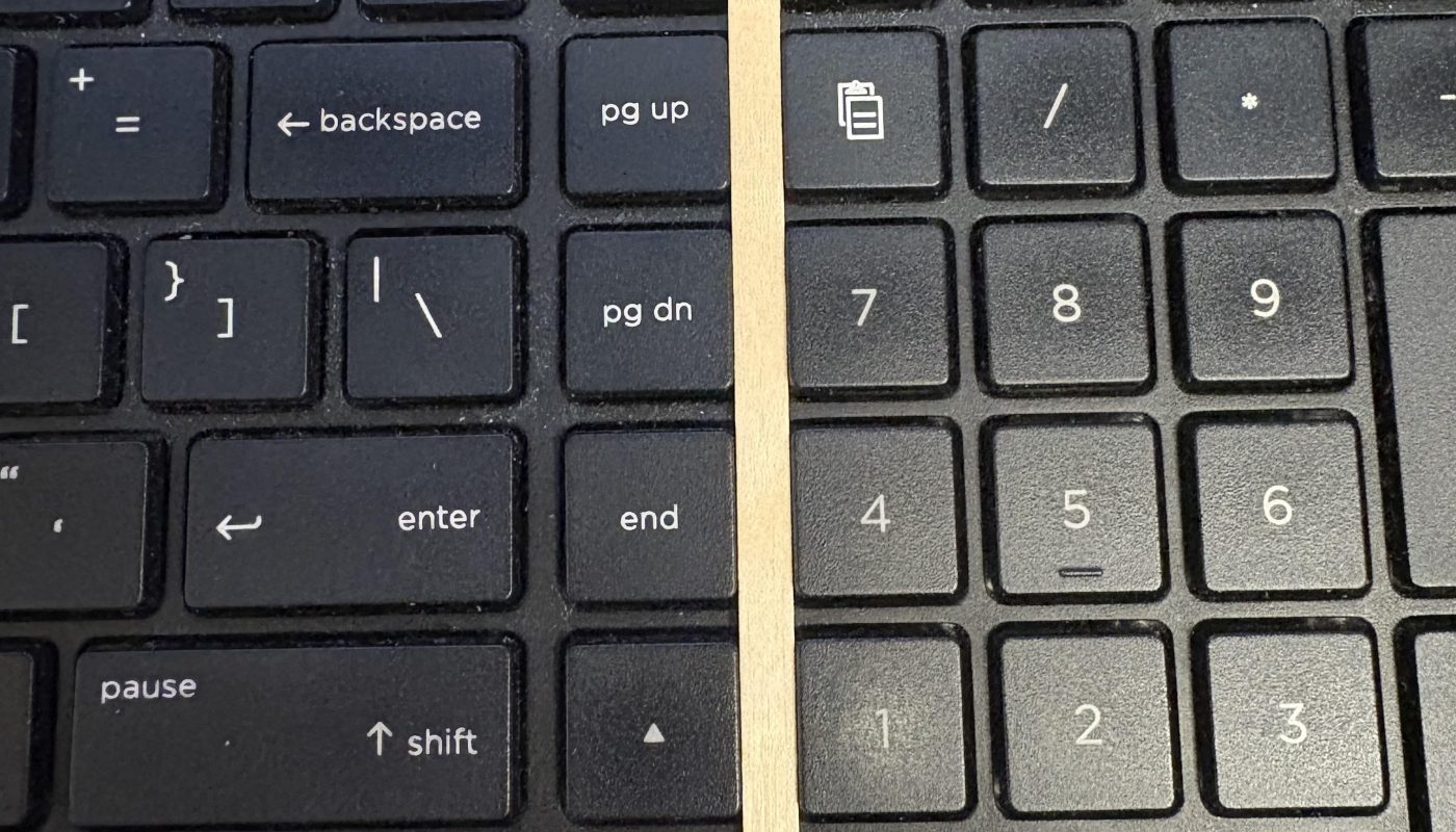 Coffee stirerer fits perfectly in keyboard