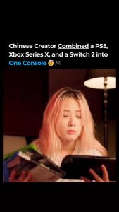 Content creater combined a ps5, xbox series x, and a switch 2 into one console