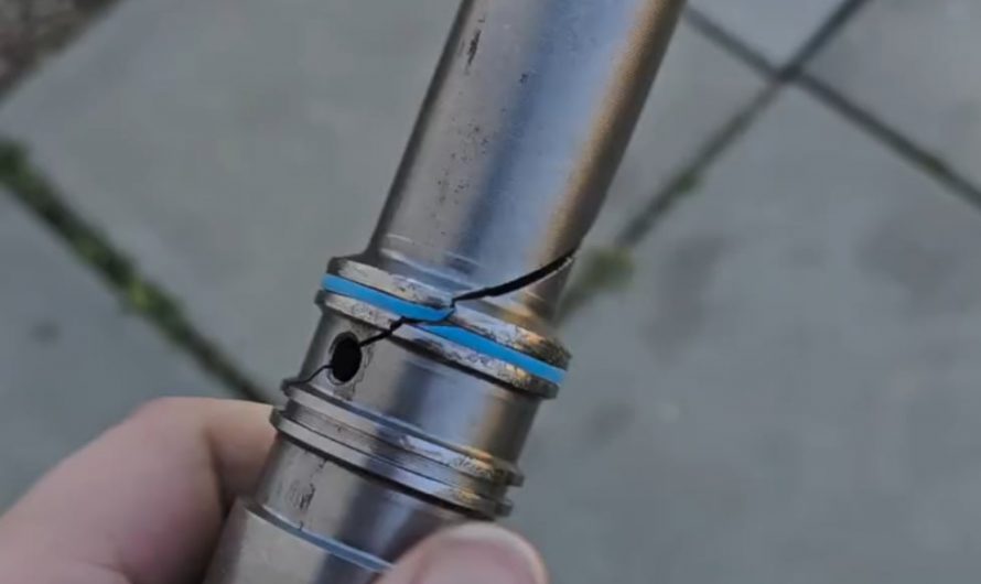 Cool crack in a steel shaft