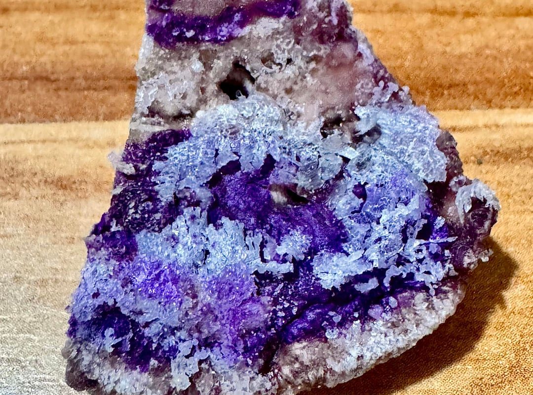 Crystals grow on mushroom when left to dry once I treated it with lye