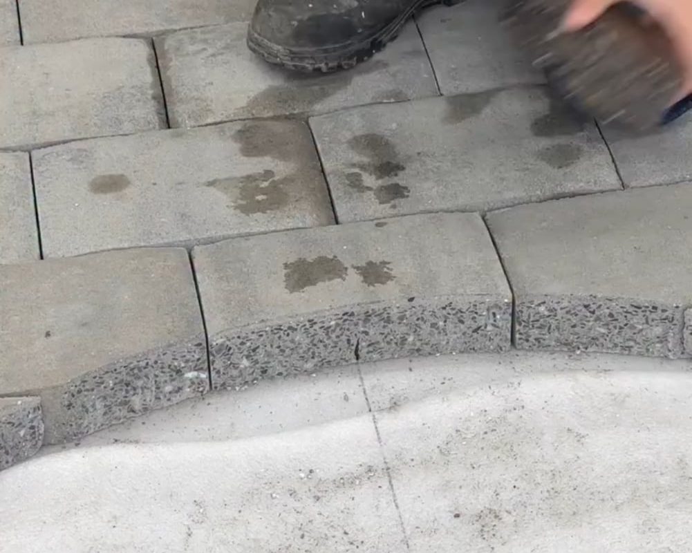 Custom pavers fitting together like a puzzle