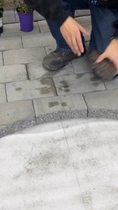 Custom pavers fitting together like a puzzle