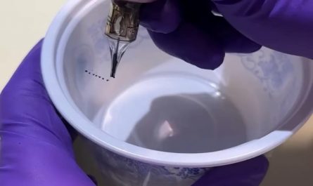 Demo of a digital tattoo pen at different frequencies.