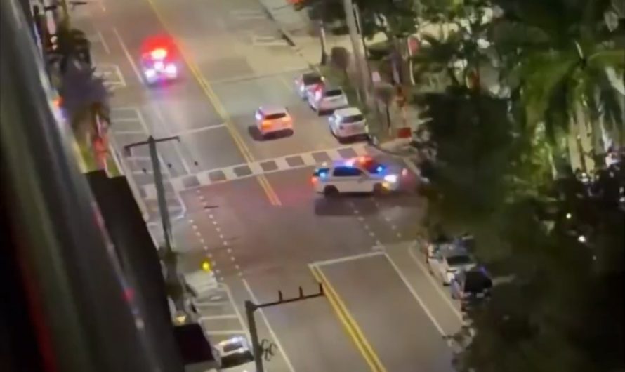 Dramatic footage shows the moment a stolen Ferrari crashed into a power line, causing a massive electrical explosion after a high speed police chase