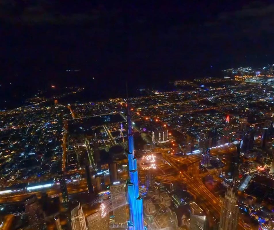 Drone POV Burj Khalifa Fireworks 2026