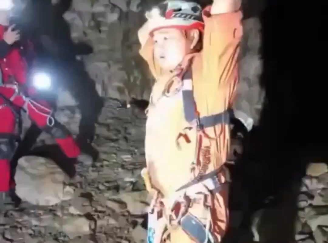 Dropping a stone into Veryovkina Cave, at 2,209 meters (7,247 ft) deep, it is the second deepest-known cave on Earth.