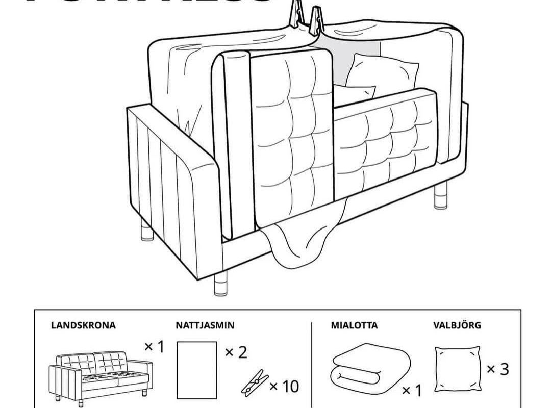 During the 2020 lockdown, IKEA shared instructions for building "forts"