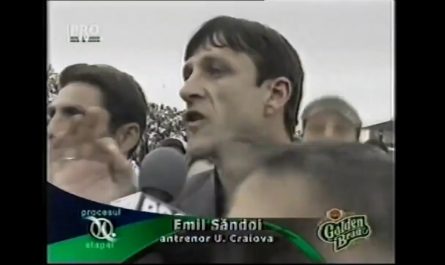 During the 99/00 Romanian Liga 1 season, in a post-match interview with U Craiova manager Săndoi, a fan randomly brought a lion, which Săndoi petted, while a reporter attempted to interview it.