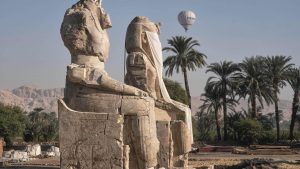 Egypt reveals restored colossal statues of pharaoh in Luxor
