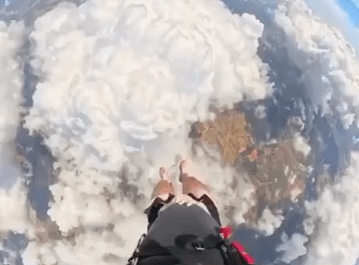 Falling through the clouds