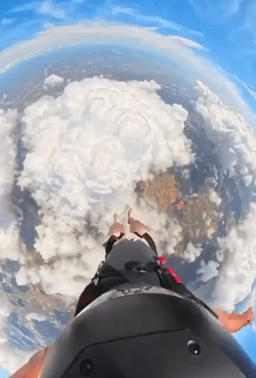 Falling through the clouds