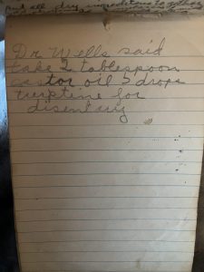 Found in my Great Great Grandma’s farm notebook. EST early 1900’s