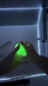 Glow in the dark sticky balls that stick to the ceiling