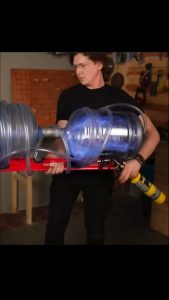 Guy builds a super cannon.