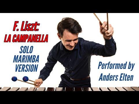 Guy plays La Campanella on a marimba.