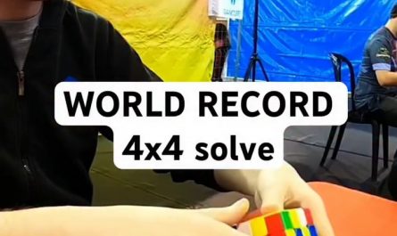 He solved the 4×4 cube in just 15.18 seconds.