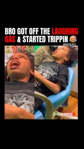 He started hitting them Magical notes after having Laughing Gas.