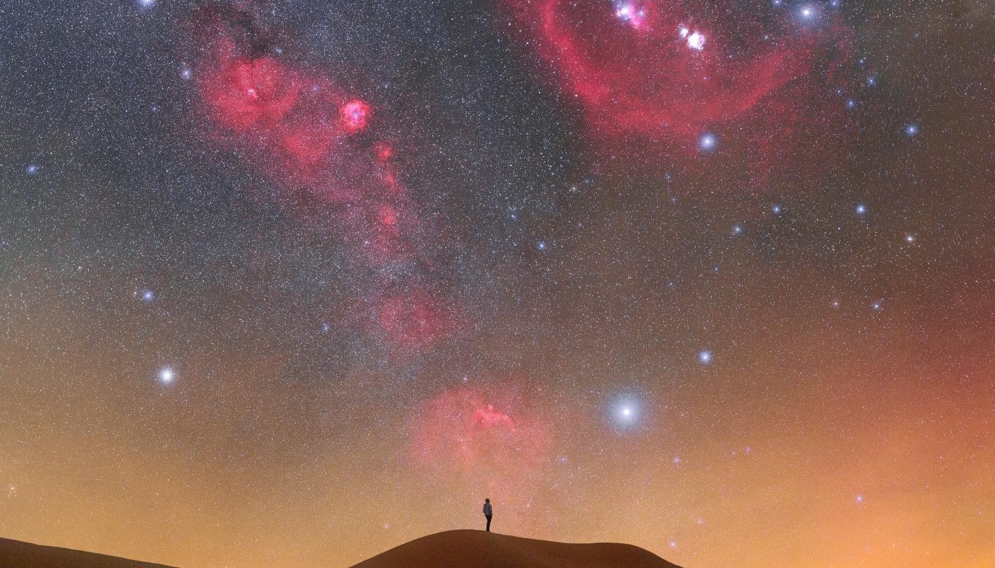 I captured Orion rising above the Sahara in one of the darkest skies on Earth