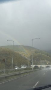 I just filmed the end of a rainbow.