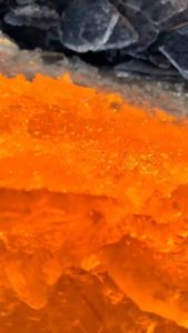 Ice pushed ashore at Pangong Lake, Ladakh