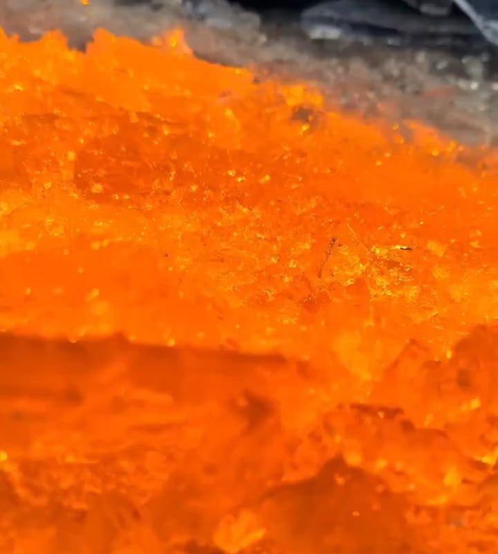 Ice pushed ashore at Pangong Lake, Ladakh